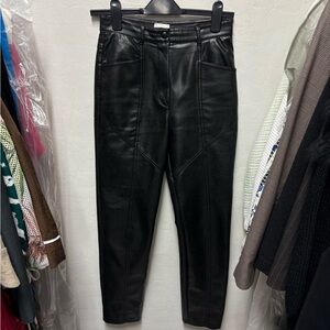 Wilfred Black Leather Trousers